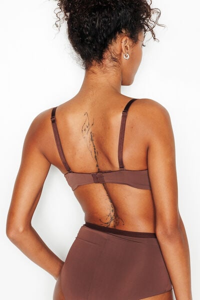 PERFECT SOUTIEN-GORGE EMBOITANT MICROFIBRE MARRON