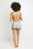 BASIL SHORT SATIN MAT Vert clair