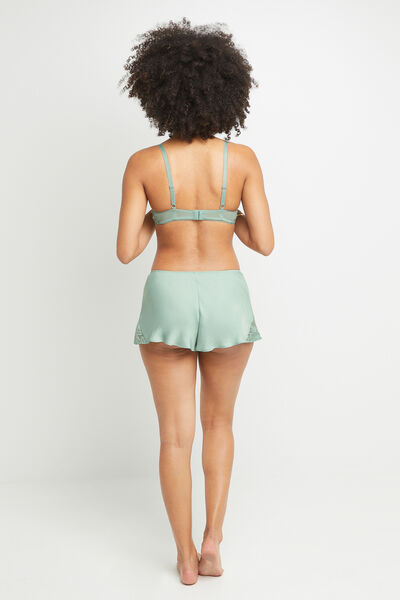 BASIL SHORT SATIN MAT Vert clair
