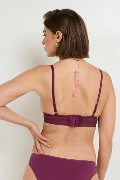 soutien-gorge sans armatures dentelle BORDEAUX