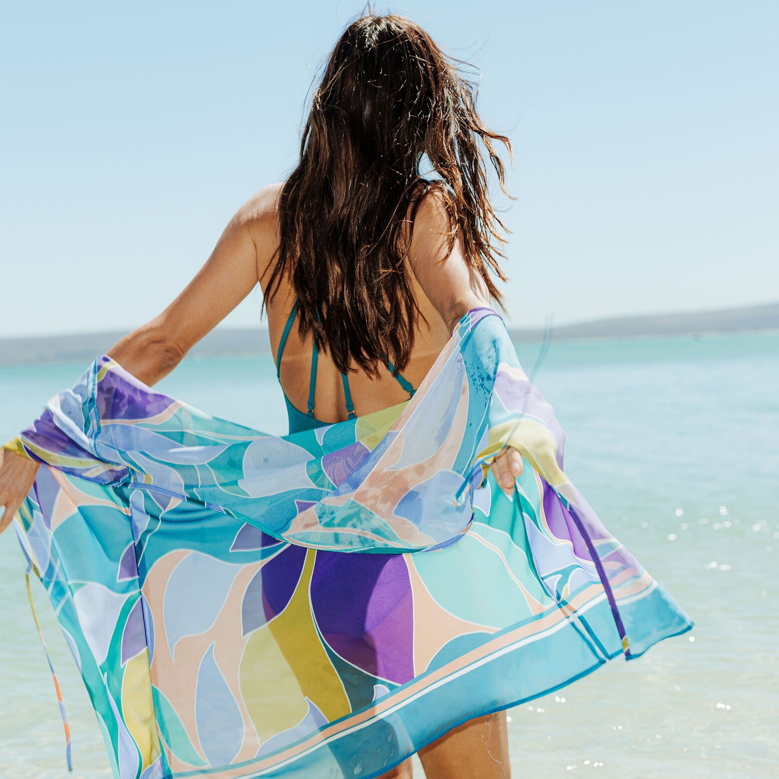 MONICA KIMONO DE PLAGE MULTICO VIOLET