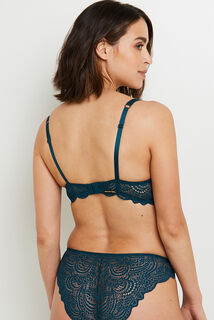 DENTELLE SOUTIEN-GORGE AMPLIFORME DENTELLE PETROLE