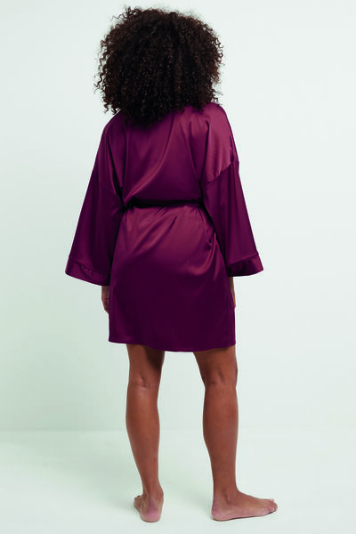 CHIMENE KIMONO SATIN  ROUGE