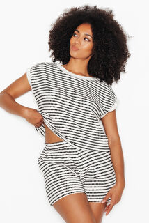 PAVANE TSHIRT MANCHES COURTES MULTICO BLANC