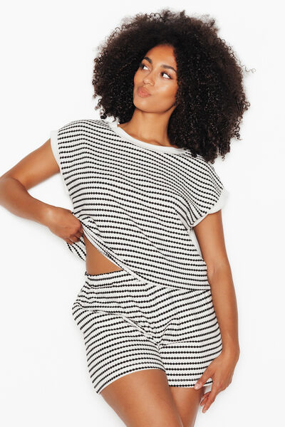 TSHIRT MANCHES COURTES MULTICO BLANC