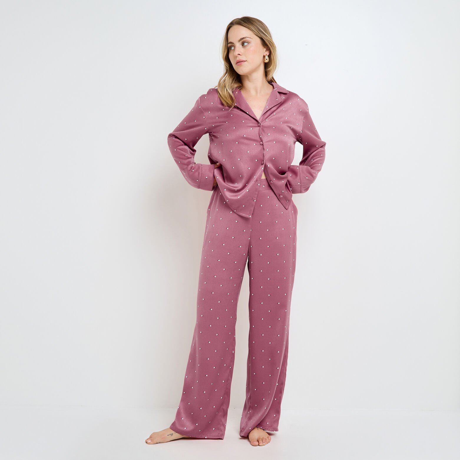 GRAMMY PANTALON DE PYJAMA MULTICO ROSE
