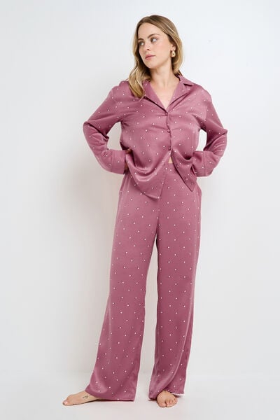GRAMMY PANTALON DE PYJAMA MULTICO ROSE