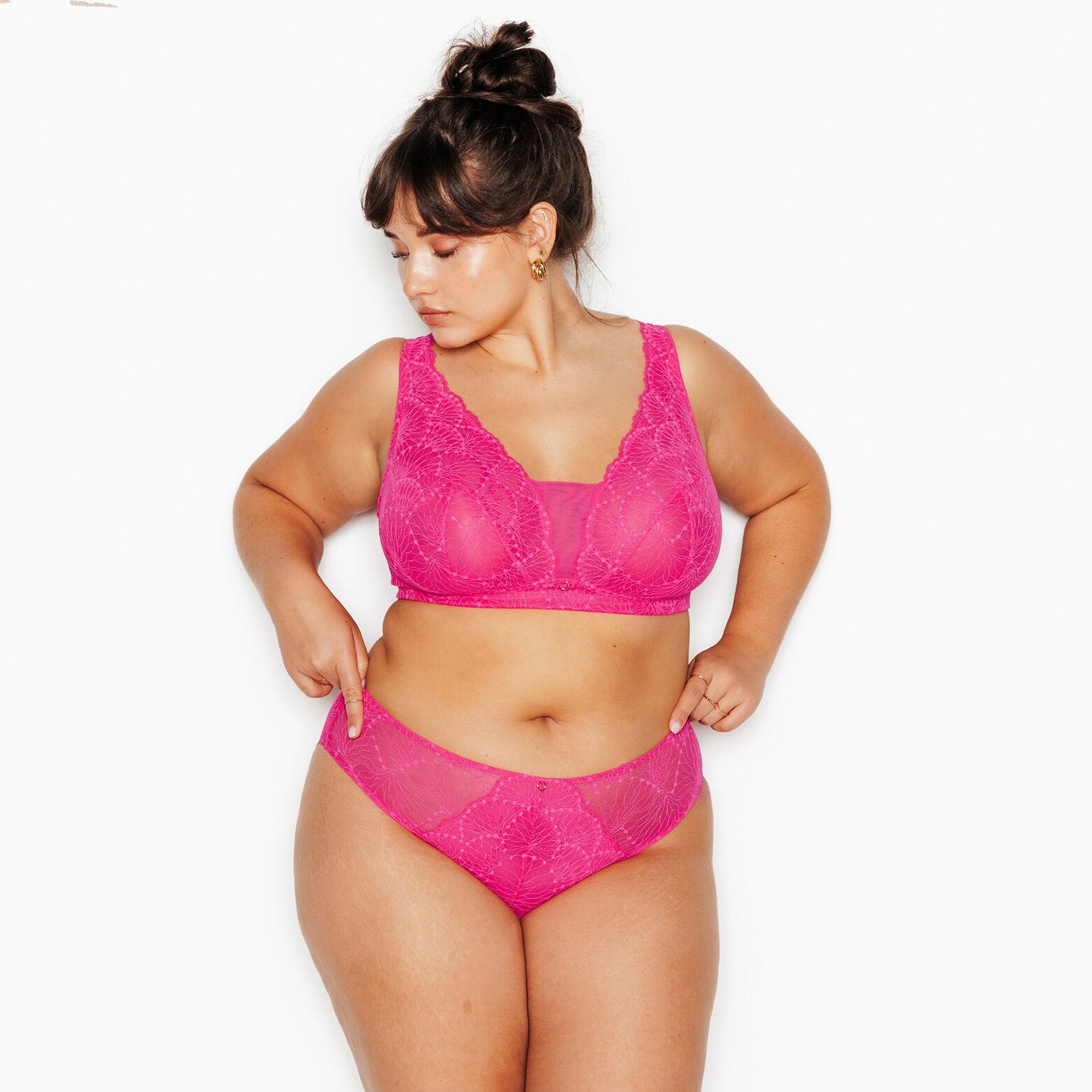 HERMINE+ CULOTTE DENTELLE FUCHSIA