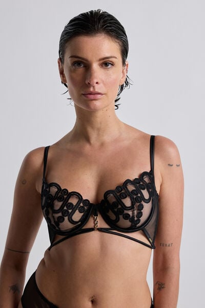 SOUTIEN-GORGE CORBEILLE NOIR
