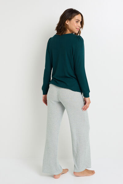 PANTALON DE PYJAMA MULTICO VERT