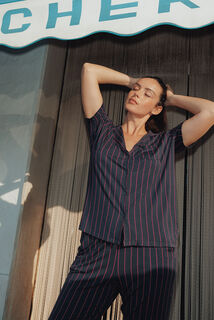 CAMILLE chemise manches courtes MULTICO GRIS