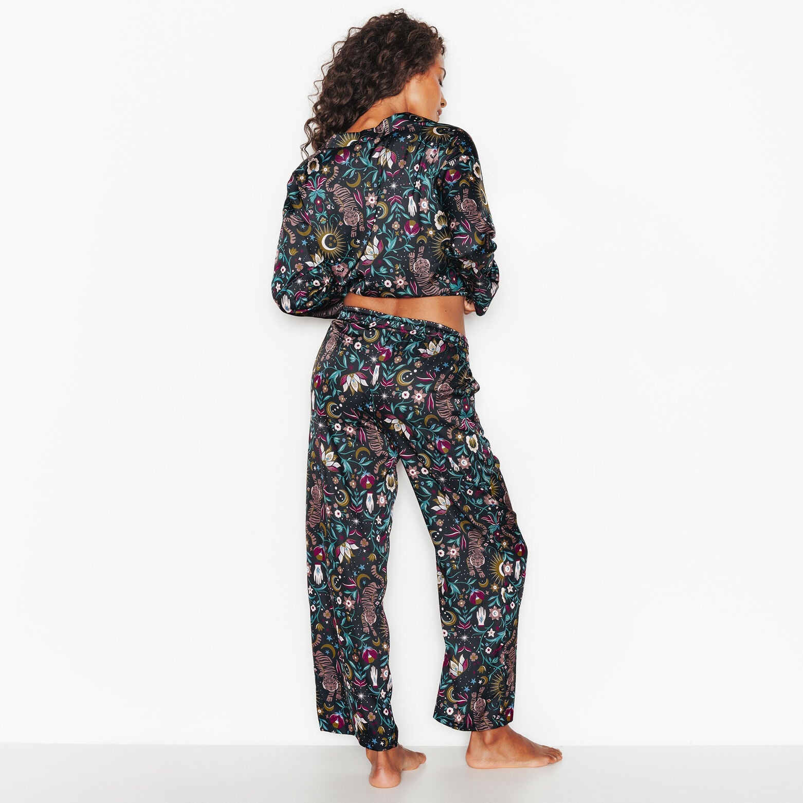 JEMINA PANTALON DE PYJAMA MULTICO NOIR