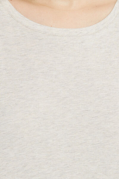TEE SHIRT MANCHES COURTES COTON BEIGE