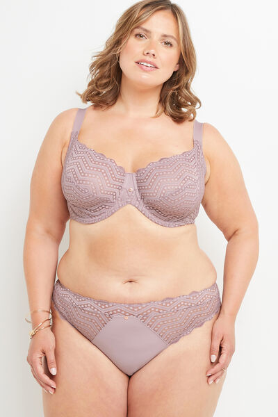 TANGA DENTELLE LILAS