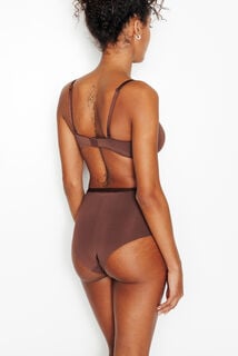 PERFECT CULOTTE TAILLE HAUTE MICROFIBRE MARRON