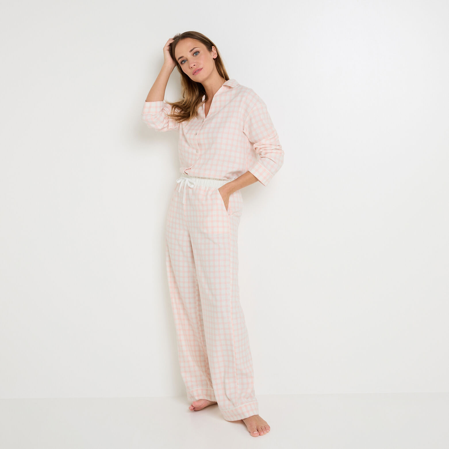 Ensemble FAMILLE rose chemise & pantalon