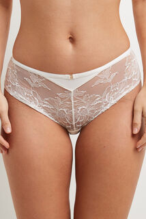 DIANA SHORTY SATIN-DENTELLE ECRU