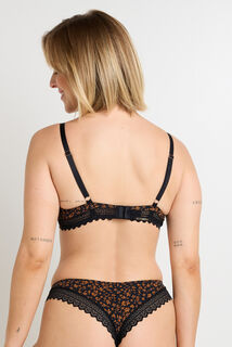 DOUCE SOUTIEN-GORGE SANS ARMATURES MICROFIBRE MULTICO NOIR