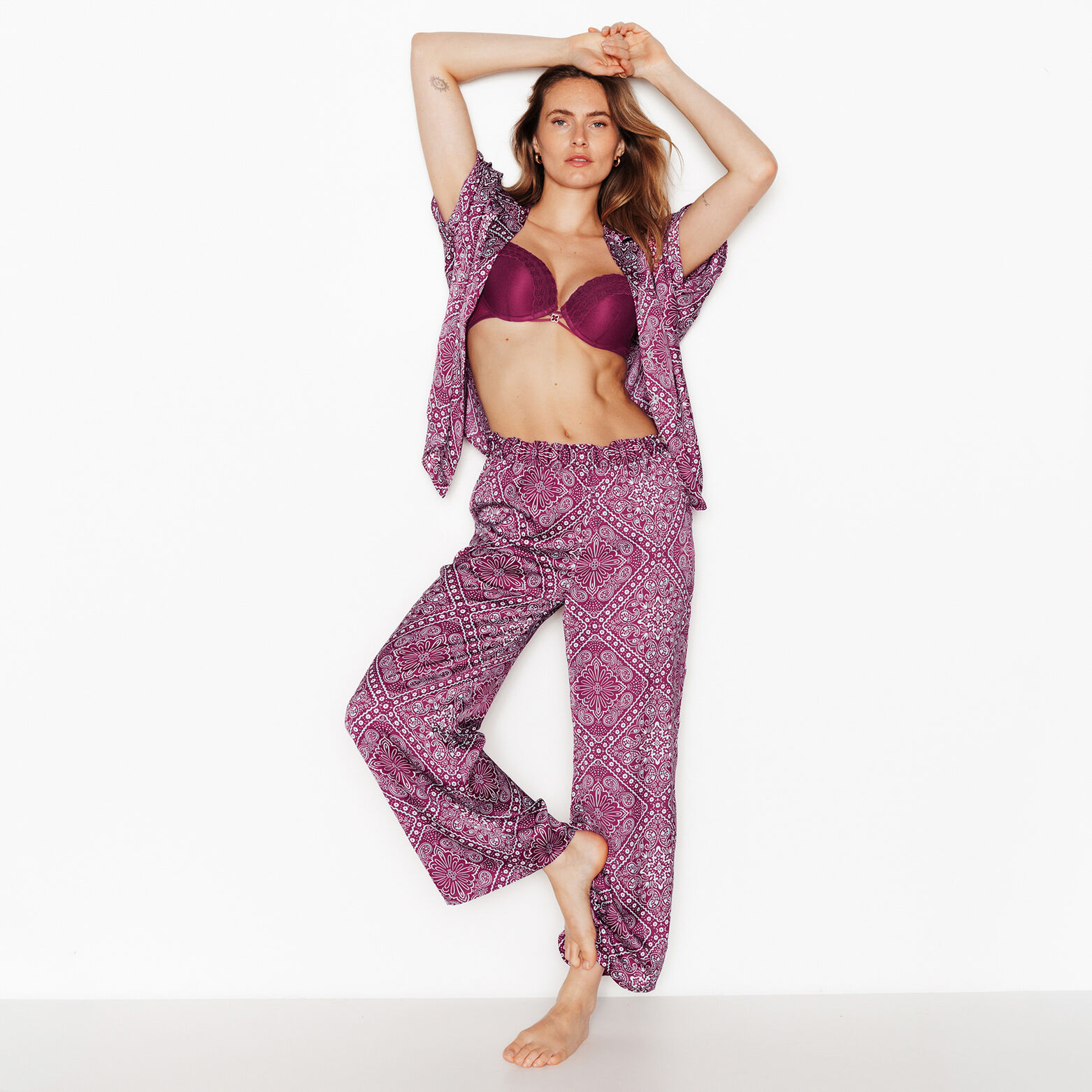 GIRLY PANTALON 7/8 MULTICO ROSE