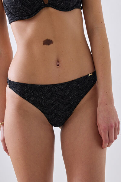 MAILLOT DE BAIN CULOTTE MIDI MULTICO NOIR