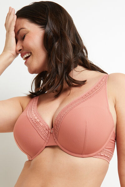 BEN SOUTIEN-GORGE AMPLIFORME FOULARD ROSE