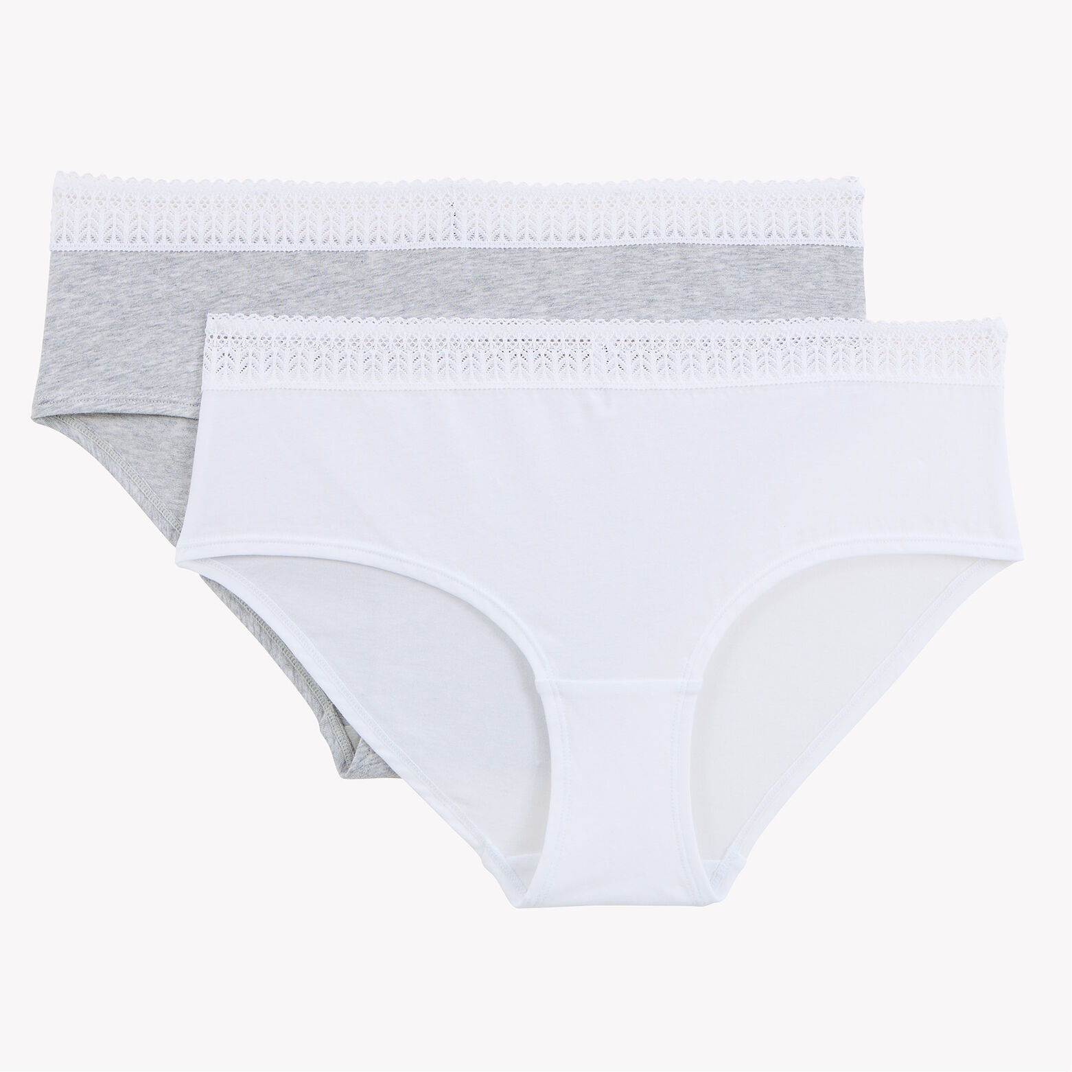 INFINITY LOT DE 2 SHORTYS COTON MULTICO BLANC