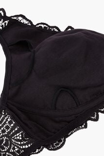 DENTELLE Soutien-gorge Post op&eacute;ratoire Triangle NOIR