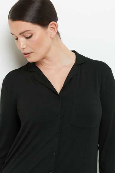 CAMILLE LIQUETTE MANCHES LONGUES VISCOSE NOIR