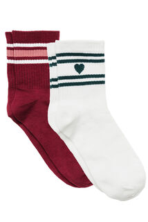 PASTEL LOT DE 2 PAIRES DE CHAUSSETTES MULTICO BLANC