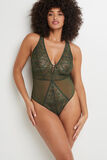 CELINE BODY SANS ARMATURES DENTELLE KAKI