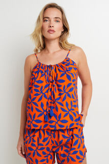 DESTIN TOP FINES BRETELLES  MULTICO ORANGE