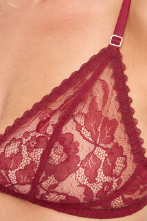 MARTINE SOUTIEN-GORGE SANS ARMATURES DENTELLE ROUGE