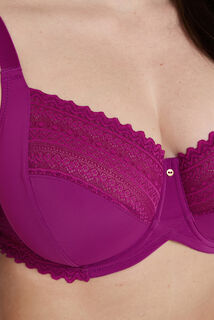 DOUCE SOUTIEN-GORGE EMBOITANT GRANDE TAILLE MICROF VIOLET