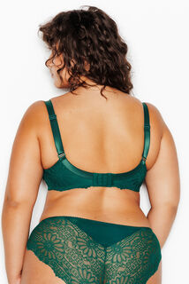 JANNEL SOUTIEN-GORGE EMBOITANT DENTELLE VERT FONCE