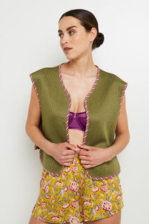 FRIDA GILET SANS MANCHES  MULTICO VERT
