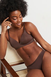 PERFECT TANGA MICROFIBRE MARRON