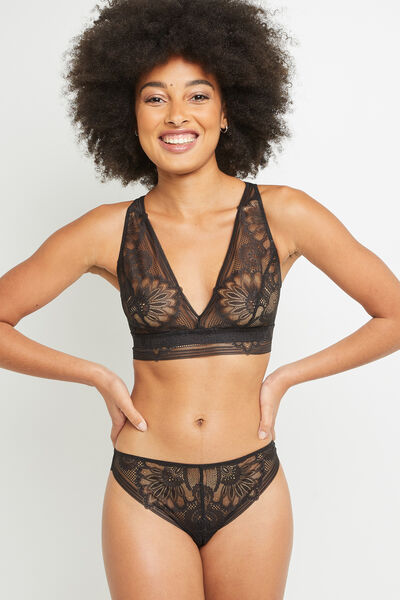 BISOU TANGA DENTELLE MARRON