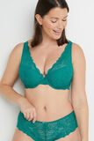 DENTELLE SOUTIEN-GORGE AMPLI FOULARD VERT