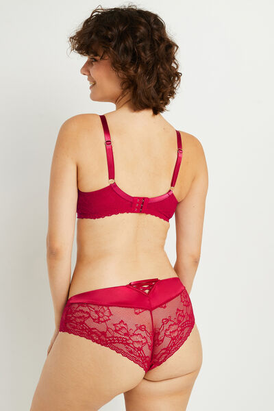 TRINITY SHORTY DENTELLE ROUGE