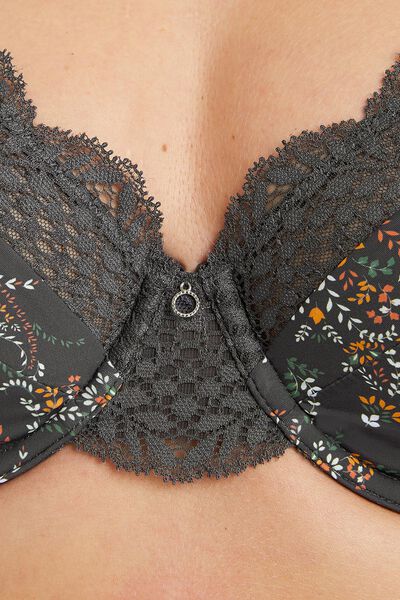 SOUTIEN-GORGE EMBOITANT GRIS/JAUNE
