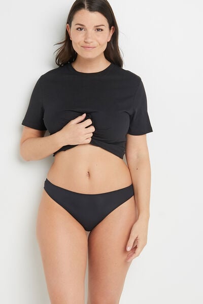 BEE TANGA MICROFIBRE DENTELLE NOIR