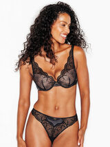 INOUIE SOUTIEN-GORGE AMPLIFORME FOULARD NOIR