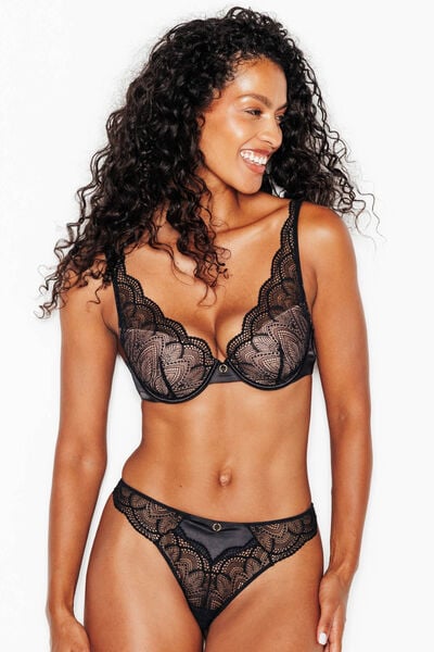 SOUTIEN-GORGE AMPLIFORME FOULARD NOIR
