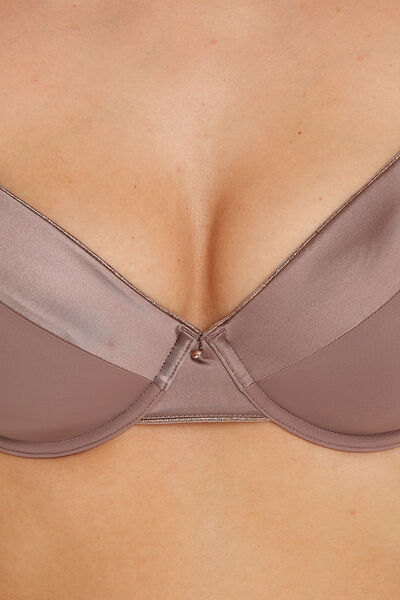 IDIART SOUTIEN-GORGE AMPLI PLUNGE TAUPE