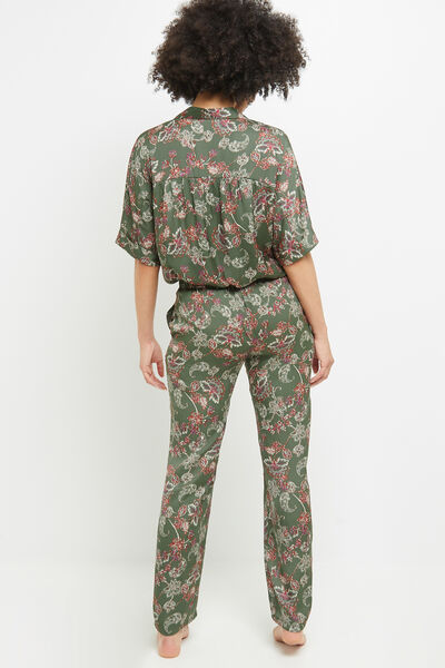 CARAMEL PANTALON SATIN MULTICO VERT