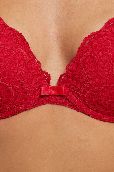 DENTELLE SOUTIEN-GORGE PUSH UP DENTELLE ROUGE