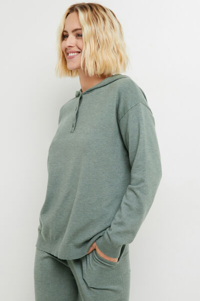 CAFE SWEAT CAPUCHE VISCOSE KAKI