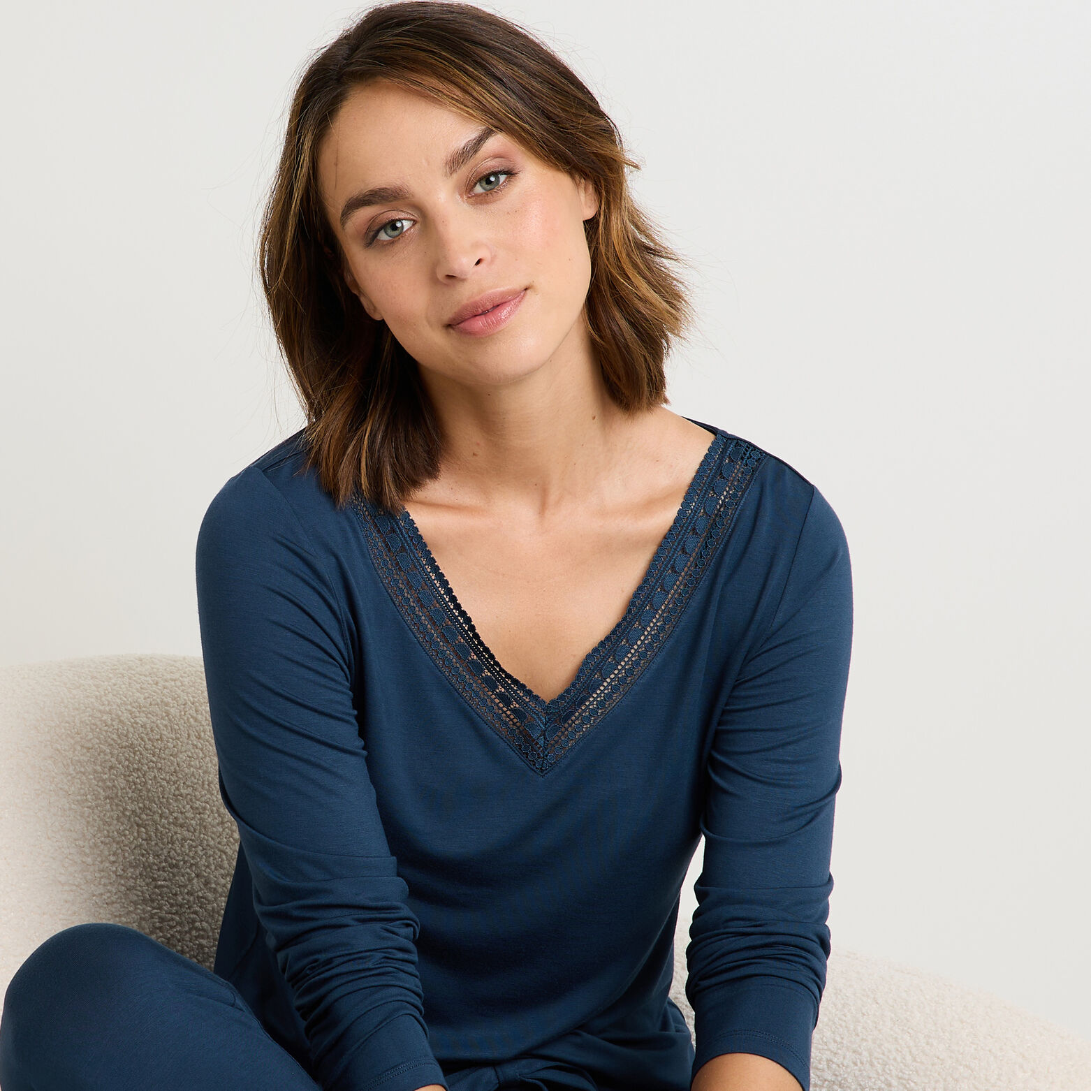 CAMILLE Tee-shirt manches longues MARINE