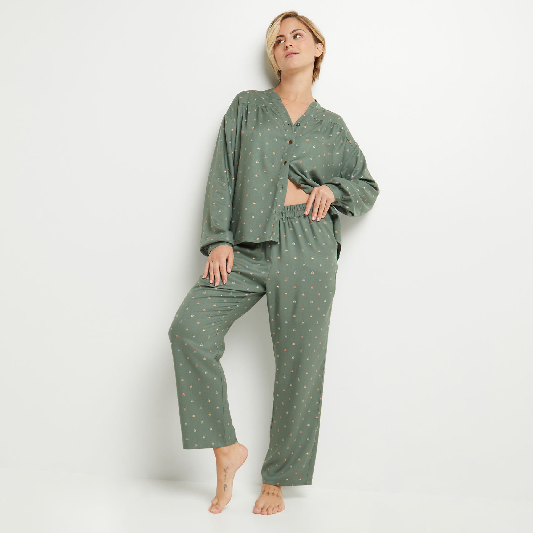 Pyjama Femme Vente Nuisette Femme RougeGorge
