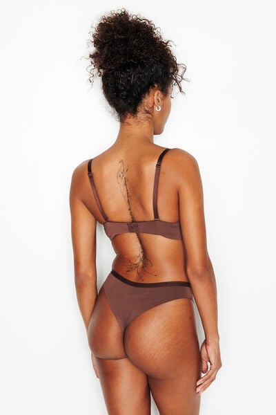 SOUTIEN-GORGE SANS ARMATURES AMPLI MICROFI MARRON